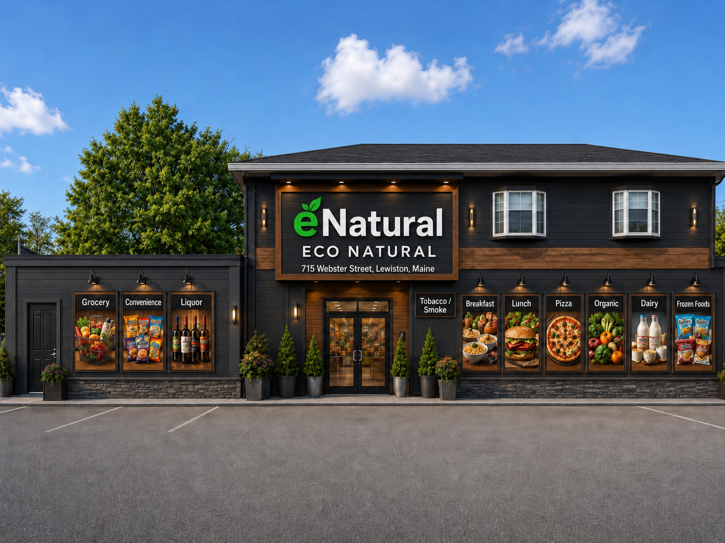 Eco Natural exterior at 715 Webster Street, Lewiston, Maine